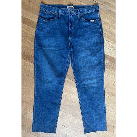 MADEWELL The Perfect Vintage Jean in Alstyne Wash Raw Hem Women's 32 - Picture 2 of 7